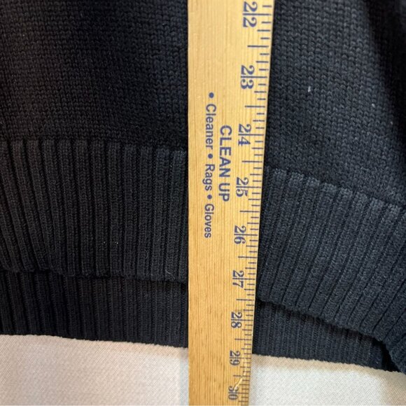 Eddie Bauer Mens Henley Sweater Large Black Pullover Knit Casual Travel Classic - Picture 9 of 13